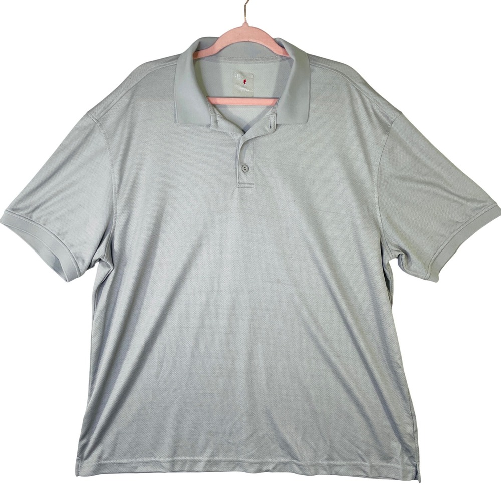 RedHead Brand Co Mens 2XL Light Gray Short Sleeve Performance Polo Shirt